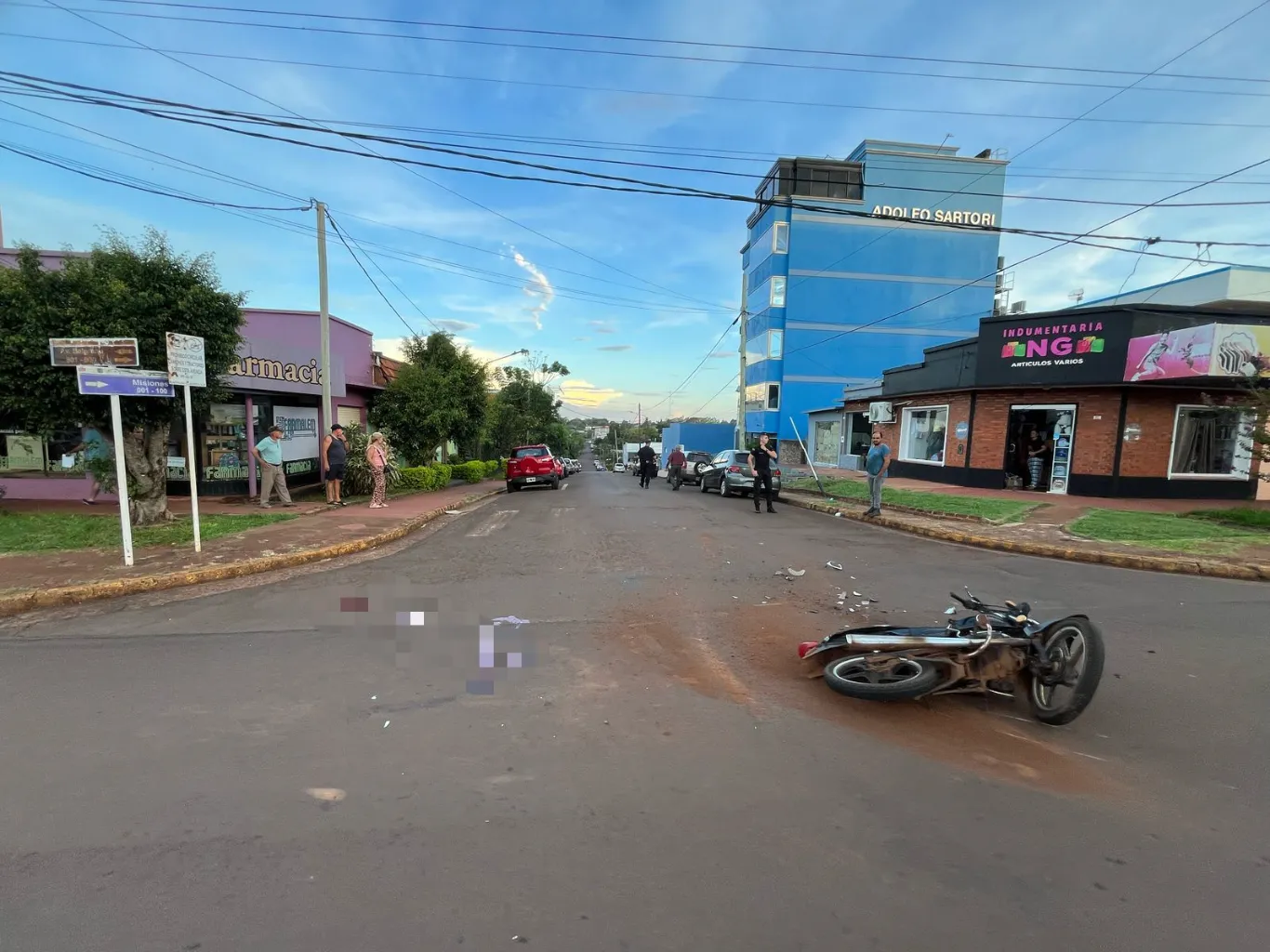 Motociclista embestido en zona centro