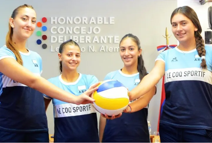 Alem recibió con los brazos abiertos a la Selección Argentina femenina de vóley U19