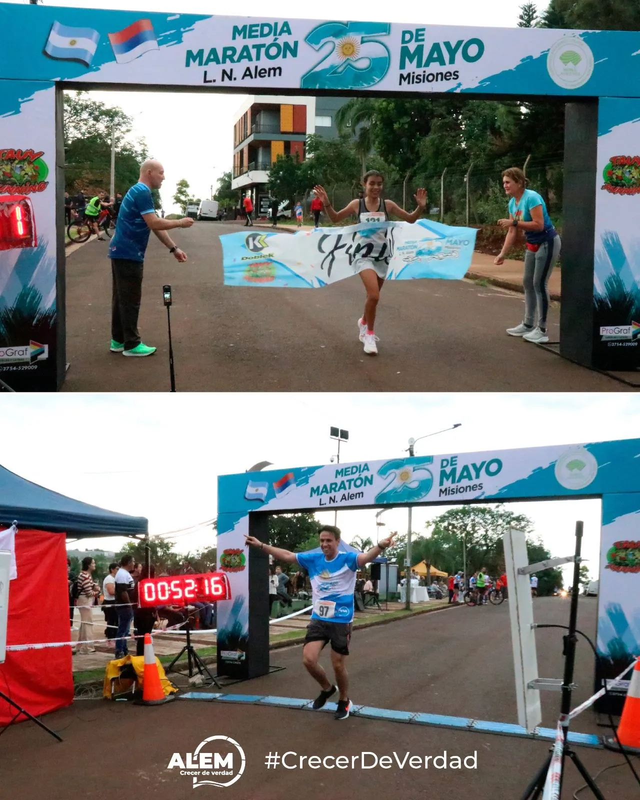 Leandro N. Alem vibró con la emoción de la Media Maratón del 25 de Mayo